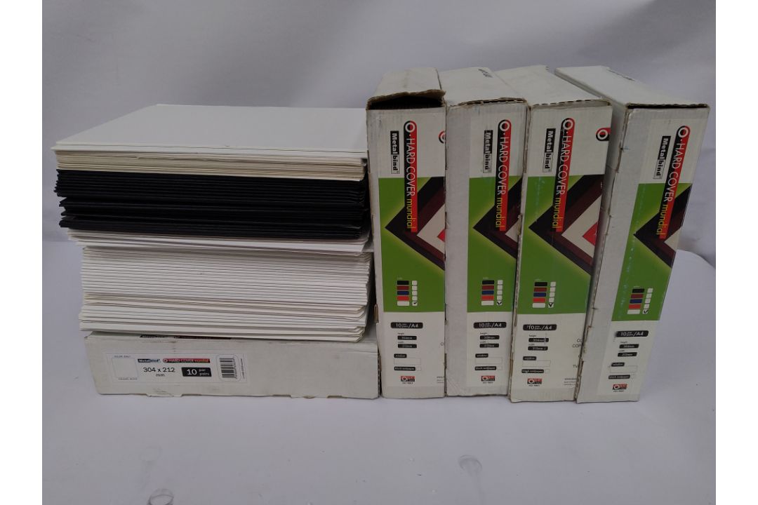 Preowned Opus Atlas 150 Metalbind bookbinding machine, plus a box of assorted unused accessories. - Image 3 of 4