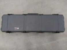 Preowned Peli Hardwigg iM3300 storm case. Interior (LWD): 1283 x 356 x 152 mm. Black foam lined.