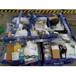 Ten crates of assorted goods including commercial, industrial, homeware and related (over 18s only)