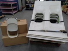 A quantity of pre-owned Boeing 727-100 components. Eleven cabin interior sidewall window panels (app