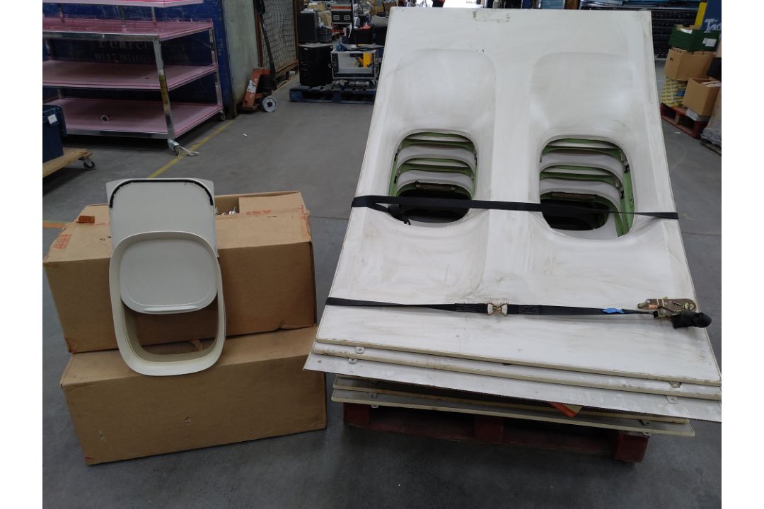 A quantity of pre-owned Boeing 727-100 components. Eleven cabin interior sidewall window panels (app - Image 1 of 4