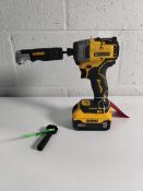 A pre-owned DeWalt DCF809 20v impact driver with 225 DeWalt 20v battery.