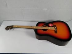 An as new Fender CD-60 dread v3 acoustic guitar in sunburst.