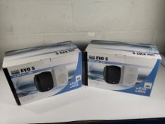 Two boxed as new DAP EVO 5 passive speakers sets in white (2 speakers per box).