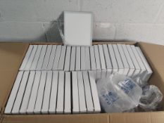 Thirty-eight as new Sensio natural white aluminium flat pannel lights (REF: SE00310).