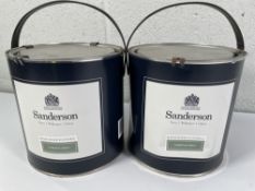 Two Sanderson Gardenia Green water based eggshell, 2.5ltr.