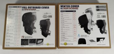 Two Oceansouth outboard motor covers - 1 x Suzuki 2CYL 327 full cover (S35-20) and 1 x Suzuki 2CYL v