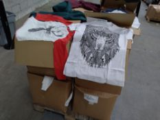 Eight boxes of as new assorted Illustrate clothing in various sizes, colours and designs.