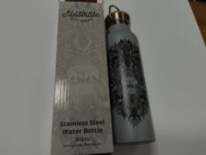 Approx. two-hundred and eighty eight as new Illustrate boxed 600ml stainless steel water bottle with