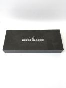 As new Azio Corp Retro Classic Vintage Typewriter-Style Backlit Mechanical Keyboard (US Layout, box