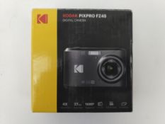As new Kodak PIXPRO FZ45 Digital Camera, 4X optical zoom, 27mm wide angle, 16MP, Red.