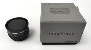 As new TTArtisan 50mm F2.0 Lens, (E-Mount).