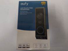 Eufy video doorbell E340 with dual cameras and chime. 2K resolution, 8GB local storage. No monthly f