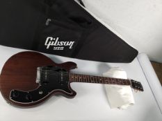 Pre-owned Gibson Les Paul Special Tribute DC, worn brown (SN: 108090072).