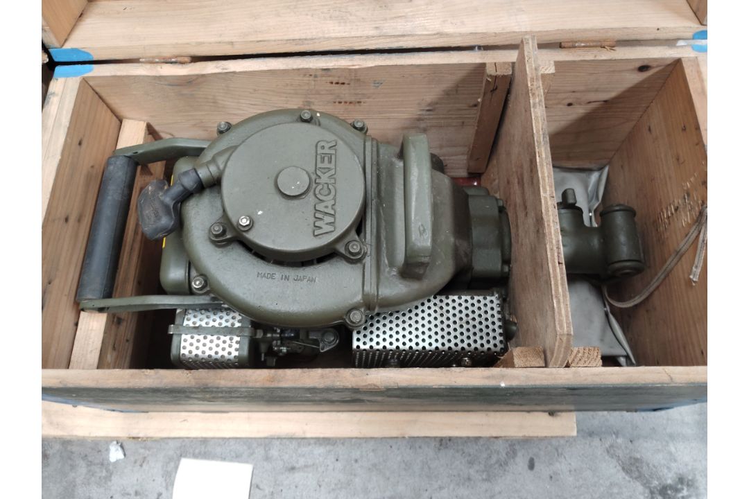 A 1950s ex military Wacker portable rock drill and breaker (BHB 14).
