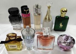Thirty perfumes/testers and related to include Gucci, Prada, Lancome, Versace and more! (please note