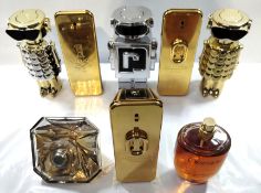 Thirty perfumes/testers and related to include Jean Paul Gaultier, Paco Rabanne, Dolce & Gabbana, La