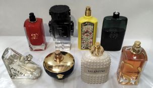 Thirty perfumes/testers and related to include Valentino, Versace, Gucci, Paco Rabanne and more! (pl