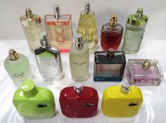 Thirty perfumes/testers and related to include Jean Paul Gaultier, Givenchy, Lancome, Calvin Klein a
