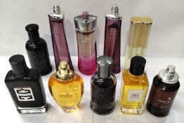 Thirty perfumes/testers and related to include Givenchy, Estee Lauder, Boss, Kenzo and more! (please