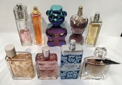Thirty perfumes/testers and related to include Dior, Givenchy, Versace, Moschino and more! (please n