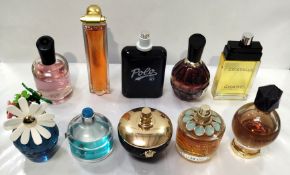 Thirty perfumes/testers and related to include Versace, Boss, Chanel, Elie Saab and more! (please no