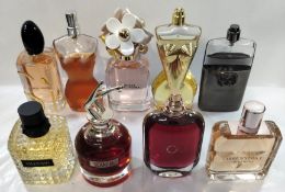 Thirty perfumes/testers and related to include Jean Paul Gaultier, Gucci, Givenchy, Versace and more