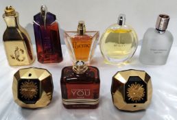 Thirty perfumes/testers and related to include Lancome, Boss, Armani, Ralph Lauren, and more! (plea