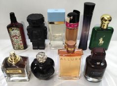 Thirty perfumes/testers and related to include Gucci, Dolce & Gabbana, Prada, Paco Rabanne and more!