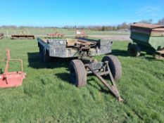 Ex-MOD twin axle 12foot beaver tail trailer with ramps and winch