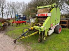Claas Rollant 44 round baler on 11.5/80-15.3 wheels and tyres. Machine No: 00407754 NB: Manual in of