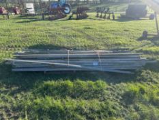 Quantity galvanised box sections 340cm x 4cm