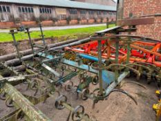 Twose 4.5m springtine cultivator, hydraulic folding, linkage mounted