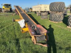 Fyson grain elevator with turning end extension