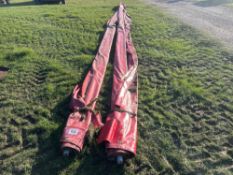 2No Artic bulker rollover sheets including aluminium poles c. 35ft long 9ft wide