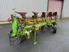 1999 Dowdeswell DP100S MA 5 furrow (4+1) reversible plough with skimmers, hydraulic vari-width with