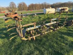 Twose 4.5m springtine cultivator, hydraulic folding, linkage mounted