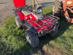 Honda big 4x 4wd petrol quad bike with tow bar. Reg No: Q240 PFE