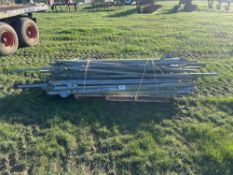 Quantity galvanised box sections 225cm x 4cm