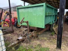 Hi-tip single axle trailer with rear twin grain chute on Avon 12.5/80-15 wheels and tyres