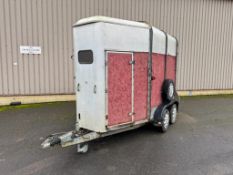 Ifor Williams HB505R twin axle horse trailer with side and rear ramp, aluminium floor on 165/80R13 w
