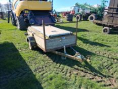 RAF tent with single axle trailer 1.4m x 2.5m on 145/80-13 wheels and tyres