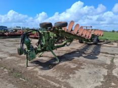 1999 Dowdeswell DP250S 9 furrow (6f+3f), trailed wagon plough, 16