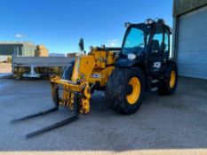 2017 JCB Loadall 535-95 Agri Pro T4 IV materials handler with Q-fit headstock and pallet tines, PUH