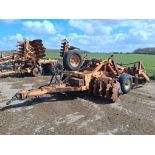 1984 Simba MK3 Mono 3m, front discs with 4 deep subsoiler legs to rear packer, fixed and trailed. Se