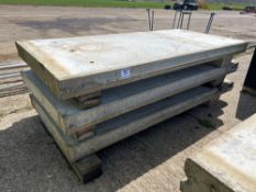 4No concrete panel sections, 3No 2.67m x 1.2m x 16cm + 1No 3m x 1.2m x 16cm