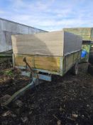 Hydraulic tipping single axle trailer