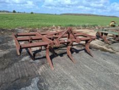 Bomford Superflow 10 leg chisel plough 10ft, linkage mounted. Serial No: 2702E