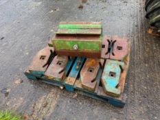 8No Muir Hill front weights with John Deere bolt on frame