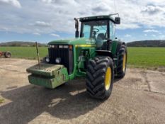 2000 John Deere 8400 4wd tractor, Powershift gearbox, 4No electric spools, 20No front wafer weights